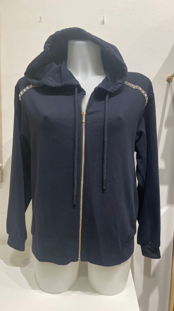 Felpa con cappuccio e  strass Maryley Clothing